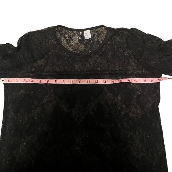 Divided H&M Black Lace Midi Dress Size 8 - Picture 5 of 7